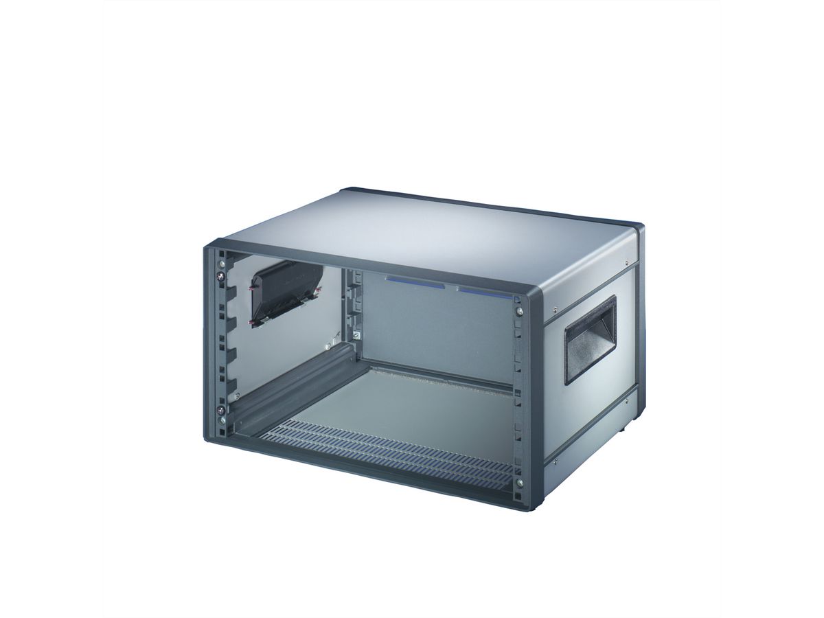 SCHROFF Comptec 19" Desktop Case, Unshielded, Steel Cover, 7 U, 84 HP, 600 mm