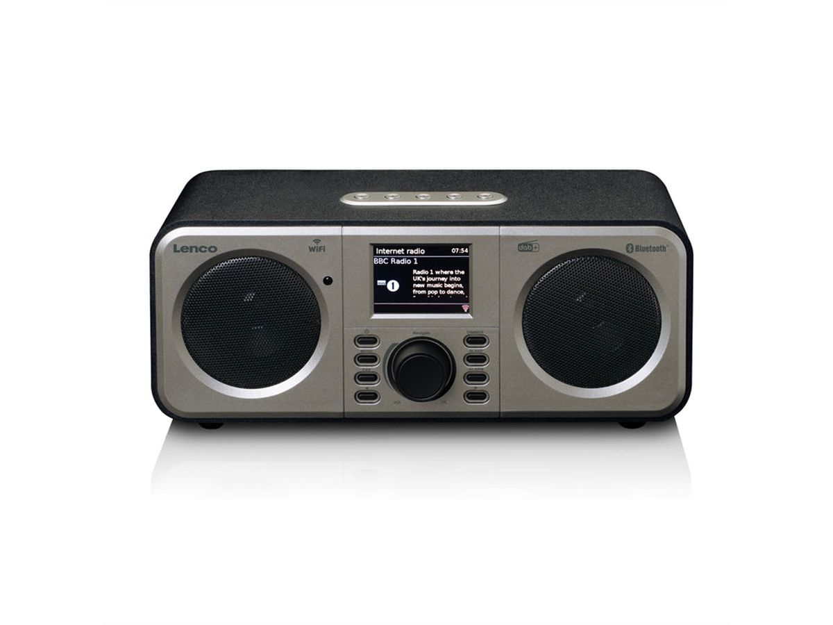 Lenco smart radio DIR-141BK zwart, BT, Spotify, 2x5w