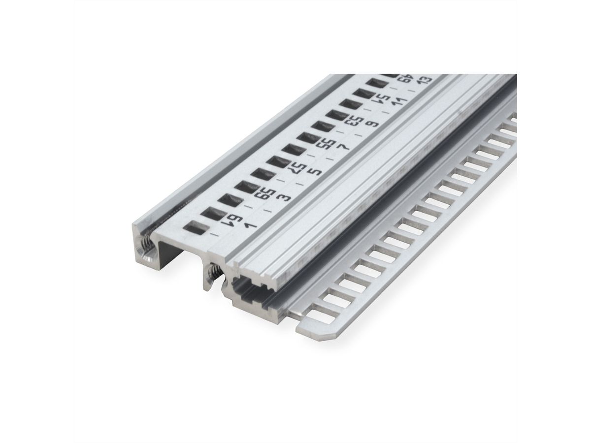 SCHROFF Horizontal Rail, Front, Type H-LD, Heavy, Long Lip, for IEEE Application, 63 HP