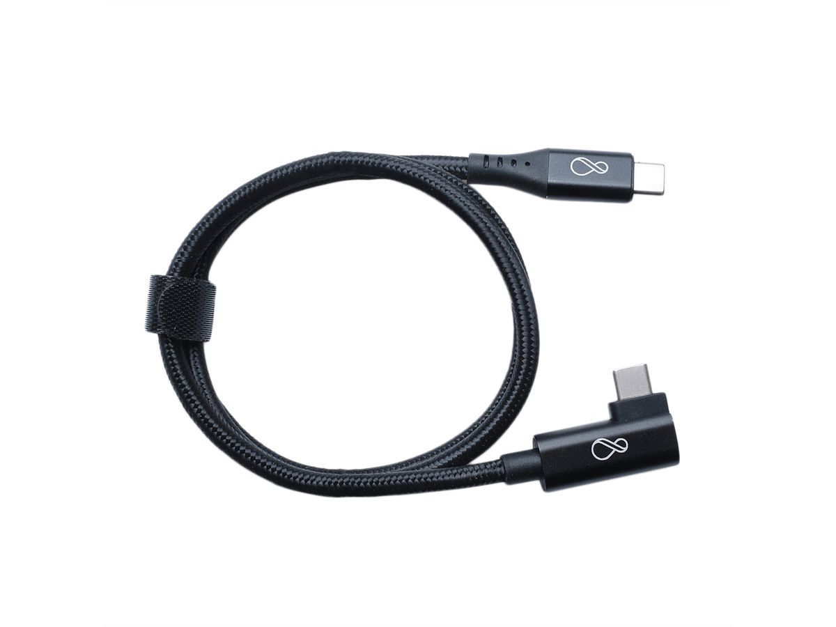 BACHMANN Ochno USB-C kabel schuin 0,7m zwart