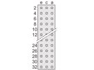 SCHROFF Stekker Type E, EN 60603, DIN 41612, Mannelijk, 48 Contacten, Soldeerpennen, 2,9 mm