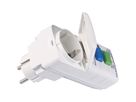 BACHMANN earth leakage protection adapter white, Hinged cover - IP44 < 30mA tripping current