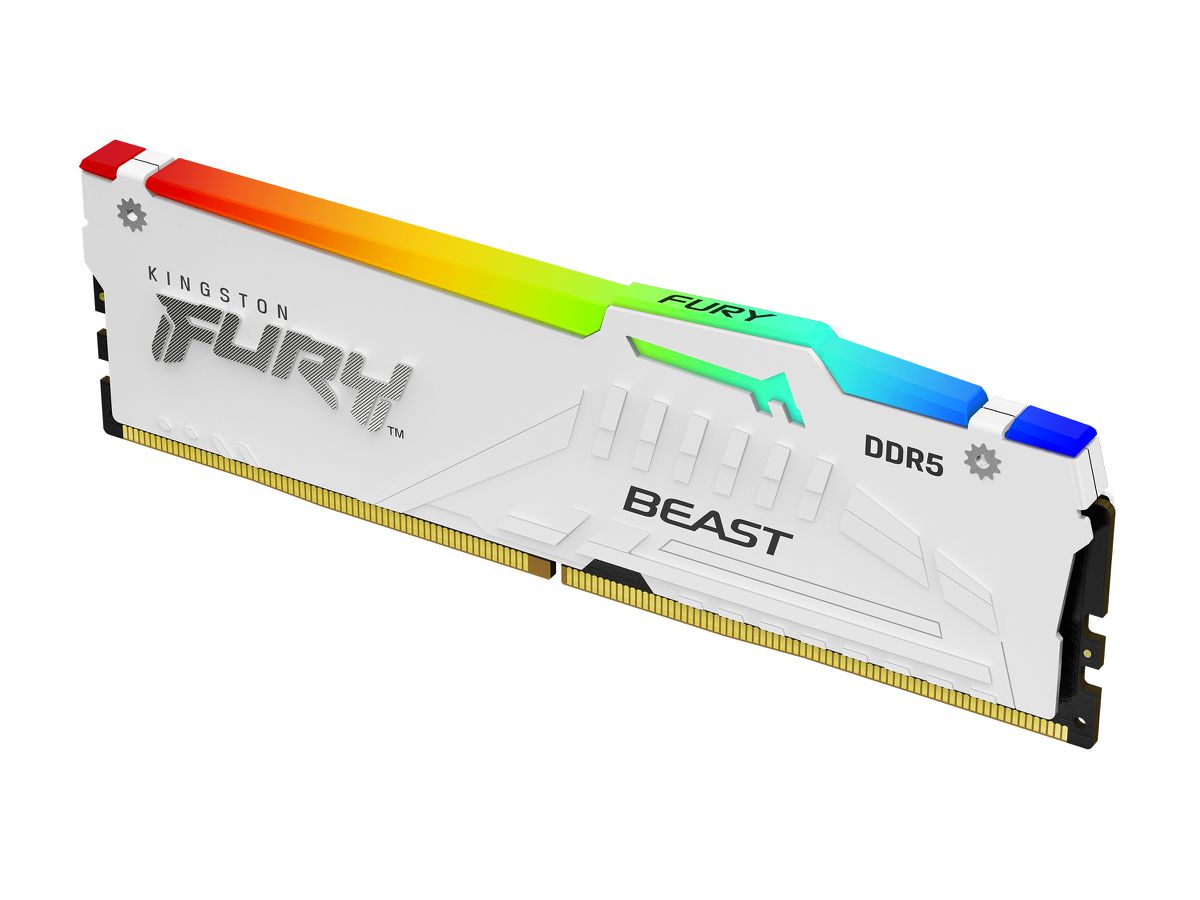 Kingston Technology FURY Beast 32GB 6000MT/s DDR5 CL36 DIMM White RGB EXPO