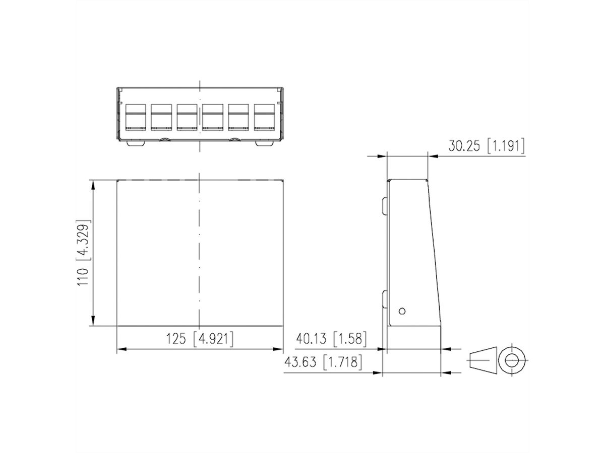 METZ CONNECT Keystone AP-behuizing 6-poorts zuiver wit RAL9010