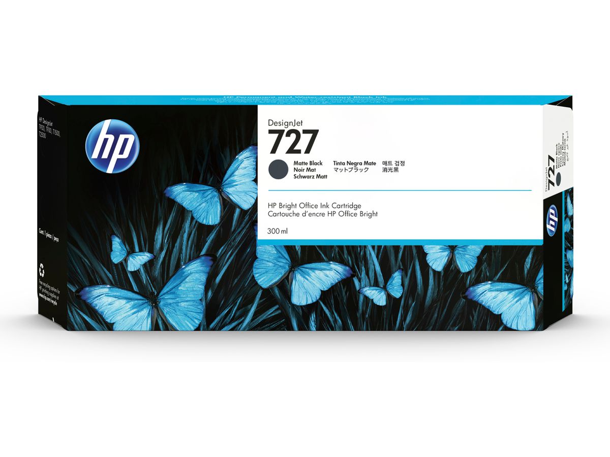 HP 727 300-ml Matte Black DesignJet Ink Cartridge