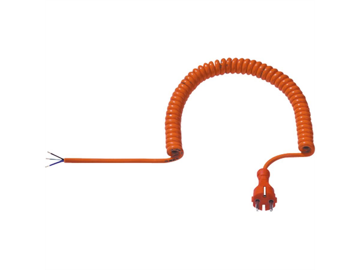 BACHMANN Spiraal kabel Oranje 0.5-2.5m, H07BQ-F 3G1.50