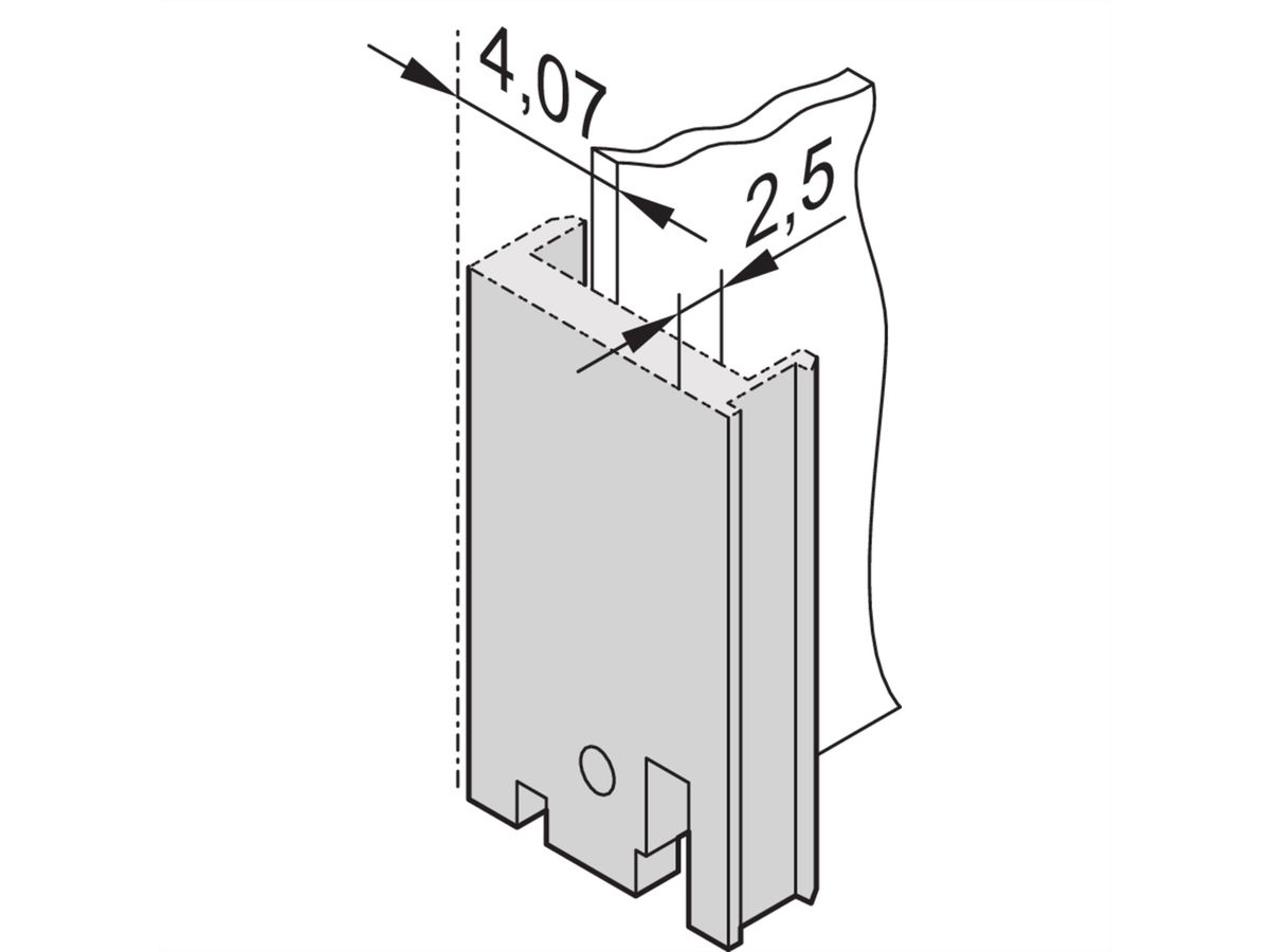 SCHROFF Plug-In Unit U-Profile Front Panel for IEL, IET, Type 2 Handle, 3 U, 7 HP, 2.5 mm, Al, Front Anodized, Rear Conductive