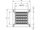 SCHROFF Eurorack 19" Shelf, Stationary, Recessed by 100 mm, 600W 800D