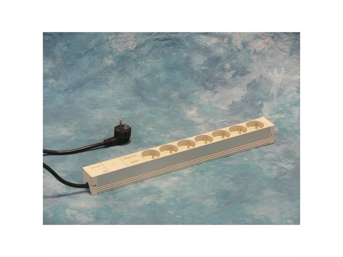 SCHROFF Socket Strip, UTE, 7 Sockets, 19", With Mains Suppression Filter
