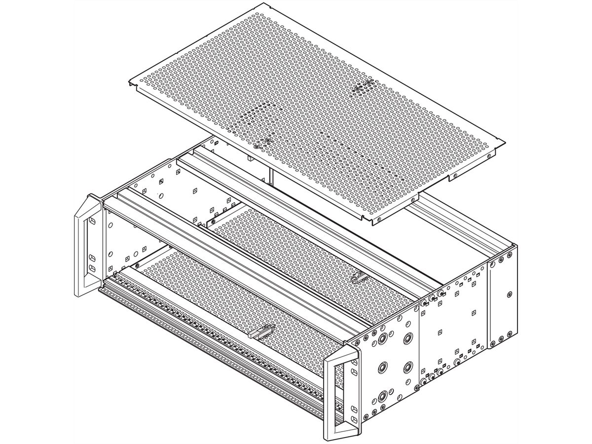 SCHROFF EuropacPRO Afdekplaat voor montage op robuuste zijwand, 84 HP, 277,75 mm