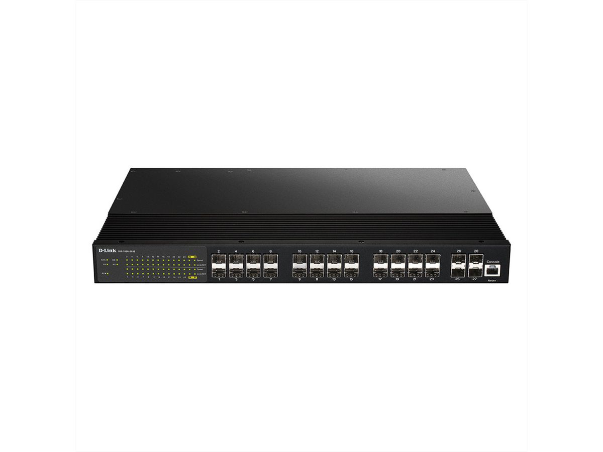 D-Link DIS-700G-28XS 28-poorts switch Layer2 beheerd Gigabit industrieel 4x 10G