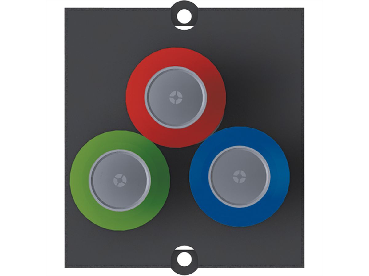 BACHMANN frame BNC socket / socket red / blue / green