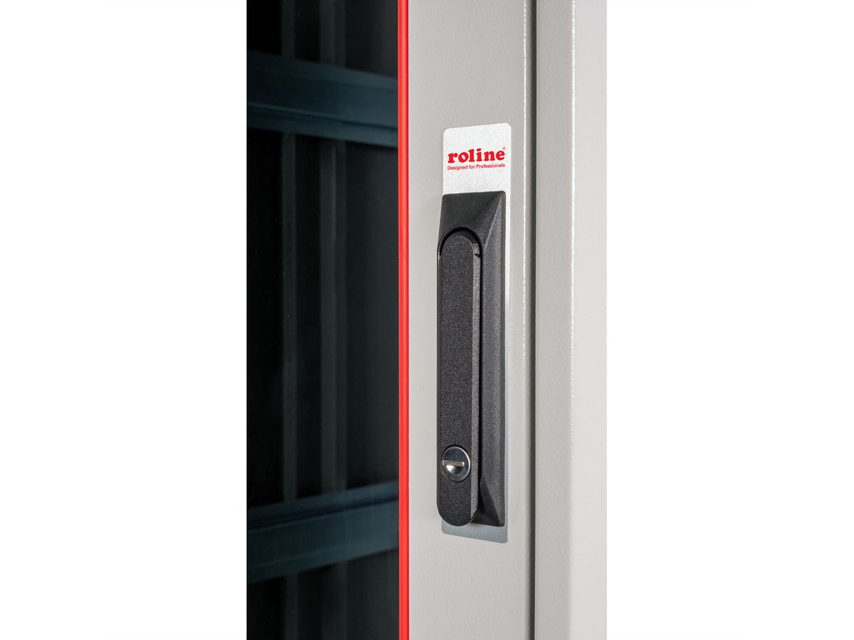 ROLINE 19-inch Network Cabinet Pro 42 U, 600x1000 WxD glass door grey