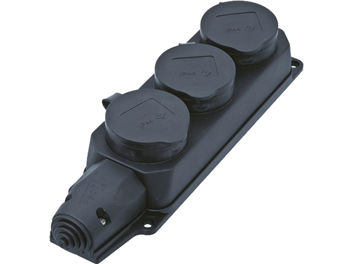 BACHMANN distributor socket outlet 3xCEE7/3, 3x earthing contact IP44