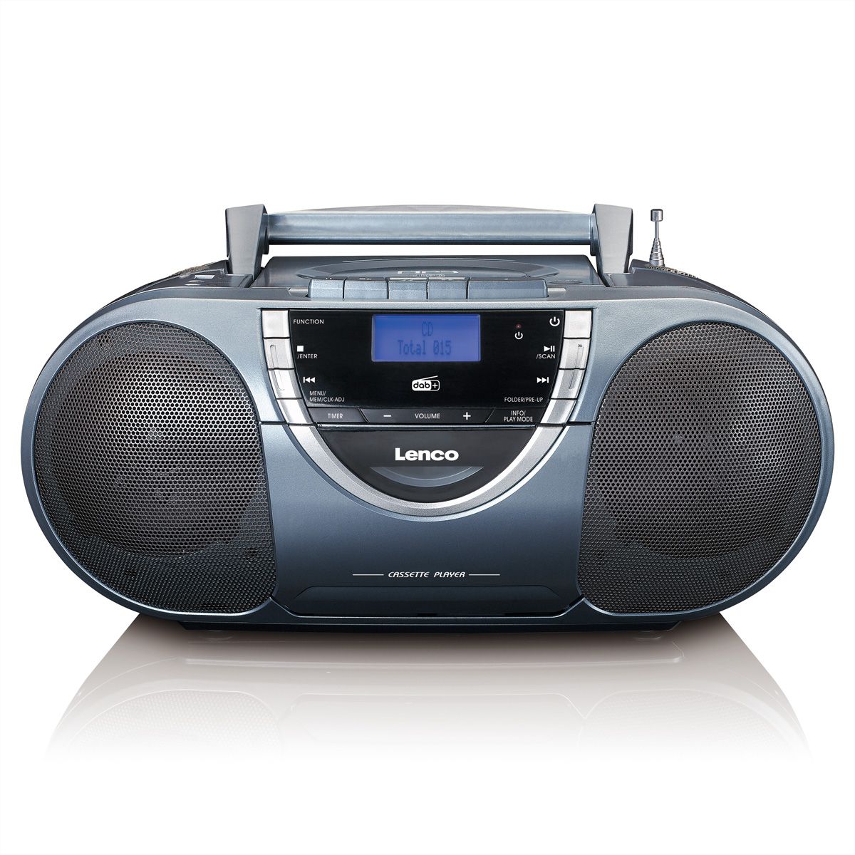 Lenco DAB+-Radio/Boombox Nederland FM, Kassette, GmbH CD/MP3-Player, - DAB+, SECOMP SCD-6800, grau