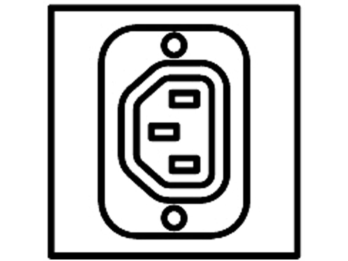 SCHROFF contactdoosstrip IEC C13 met aansluitkabel, 12x IEC C13, 19", met schakelaar