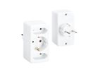 BACHMANN multi-plug 2xEuro 1xCEE7/3, white 16A/230V Polybag with label