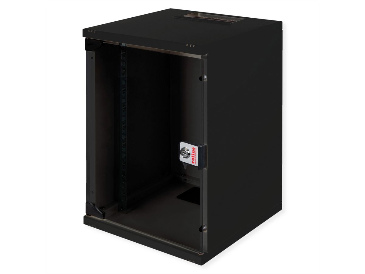 ROLINE 10-inch wall-mounted housing 9 U, 312x300 WxD kit black
