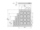 SCHROFF 19" Fan Unit Housing, 1 U for 12 Fans, 25 mm