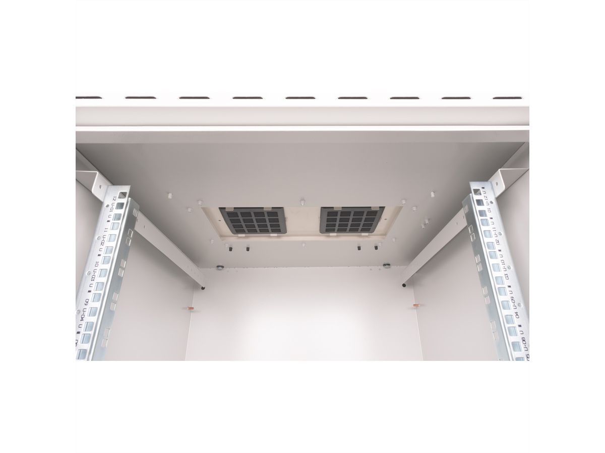 ROLINE 19-inch wall-mounted housing Pro 12 U, 600x600 WxD IP55 outdoor grey