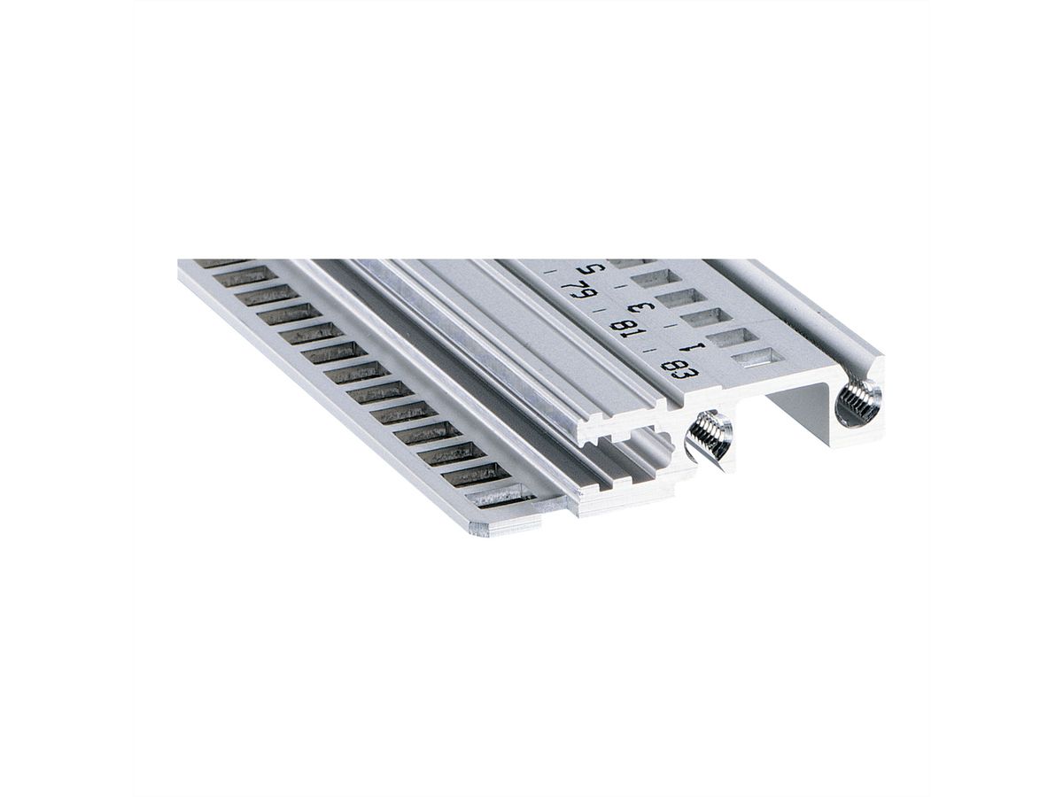 SCHROFF horizontale rail, voorzijde, type H-LD, zwaar, lange lip, voor IEEE-toepassing, 84 HP