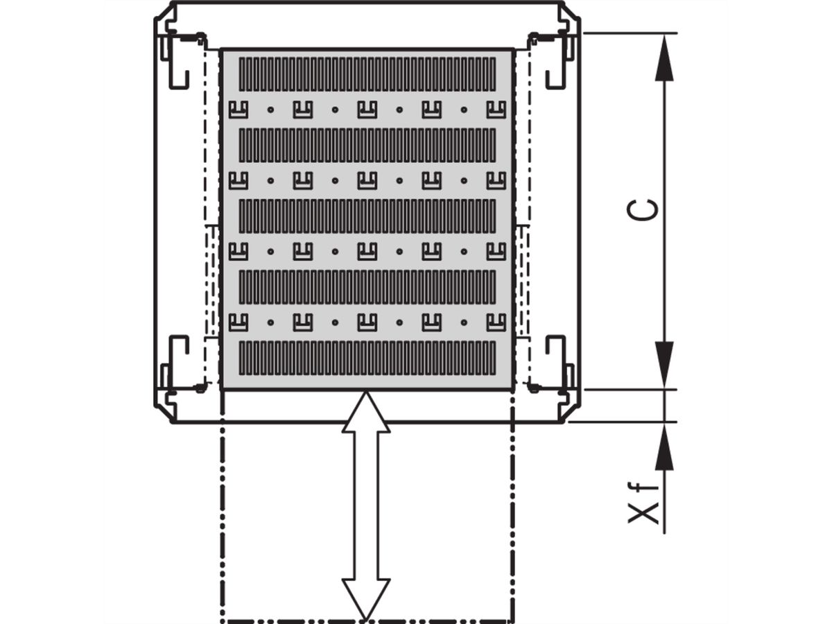 SCHROFF Varistar 19'' Shelf, Telescopic, 30 kg, RAL 7021, 600W 600D