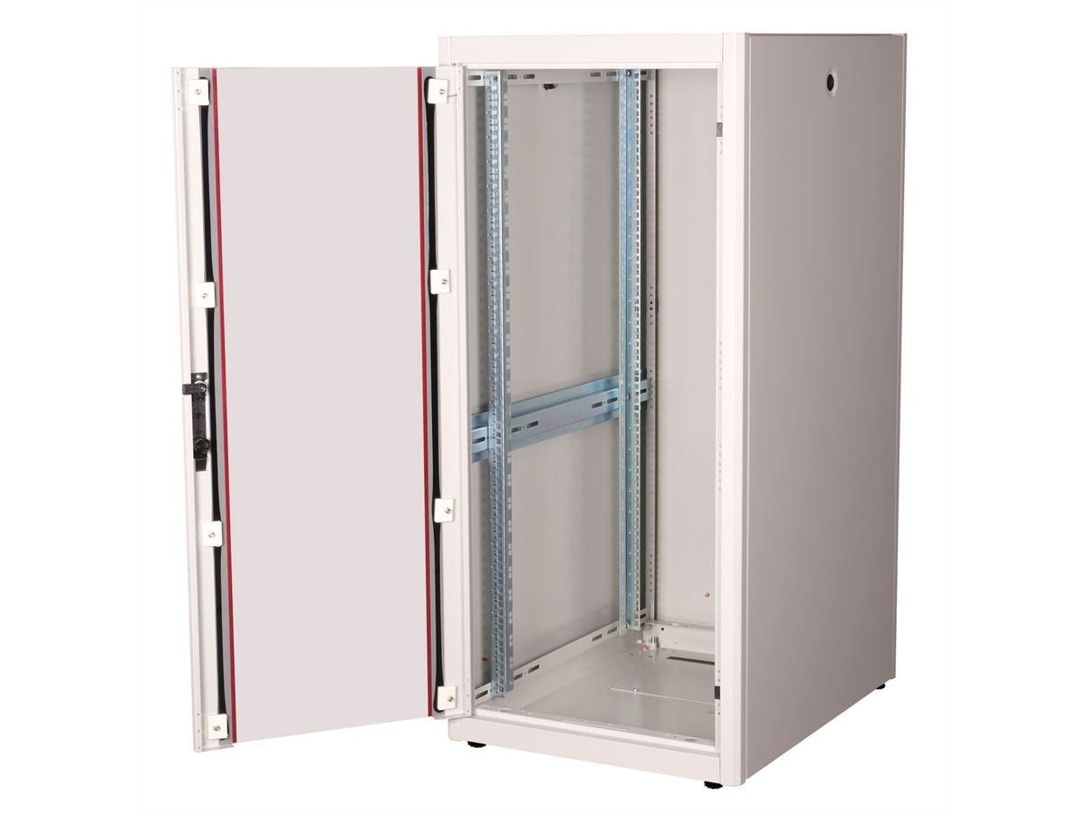 ROLINE 19-inch network cabinet Basic 26 U, 600x800 WxD glass door grey