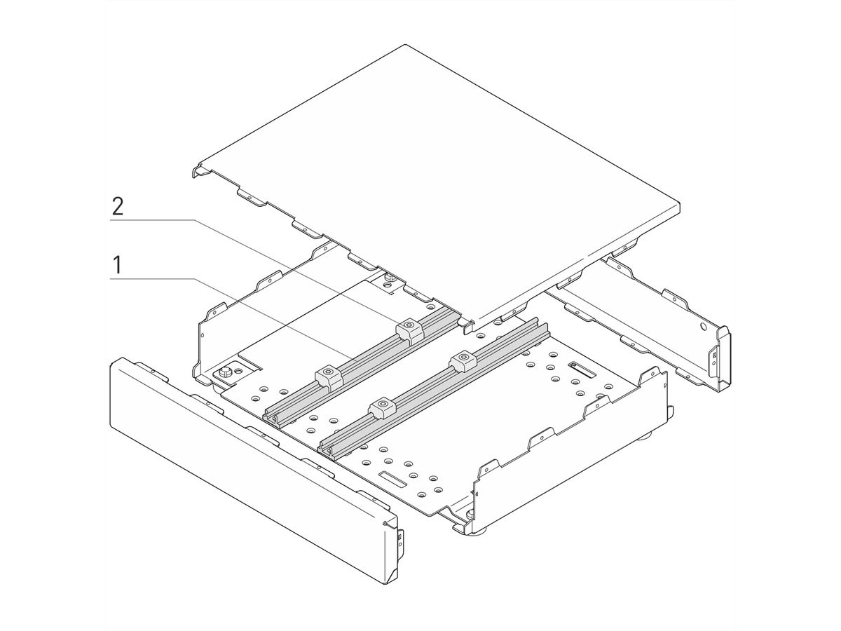 SCHROFF Interscale flexibel railsysteem voor printplaatmontage, 310D, 306.35L