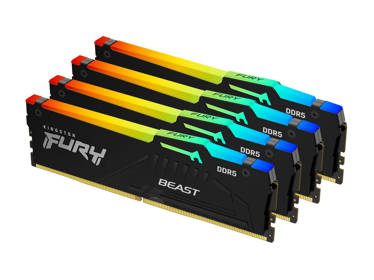 Kingston Technology FURY 64GB 6000MT/s DDR5 CL40 DIMM (Kit van 4) Beast RGB XMP