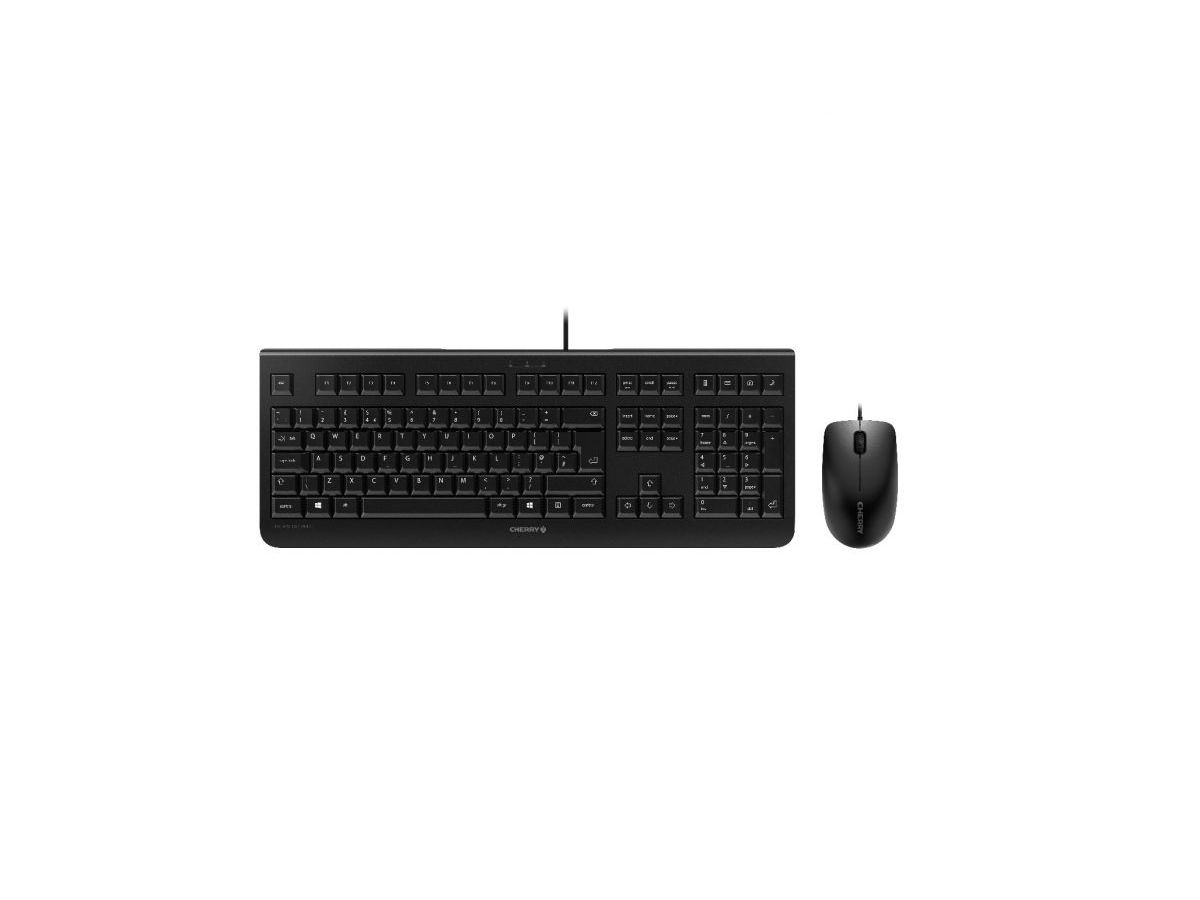 CHERRY DC 2000 keyboard Mouse included Universal USB QWERTY English, Italian Black