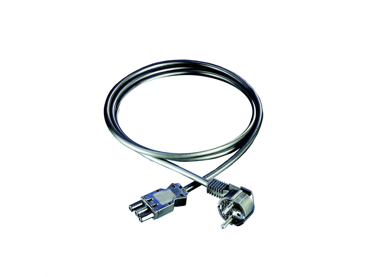SCHROFF Equipment cable, SCHUKO/UTE connector, Wieland female connector