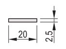 SCHROFF Front Panel, Flat, Unshielded, D-Sub Cutout, 3 U, 4 HP,  1 x 25 Pin, 2.5 mm, Al, Front Anodized, Rear Conductive