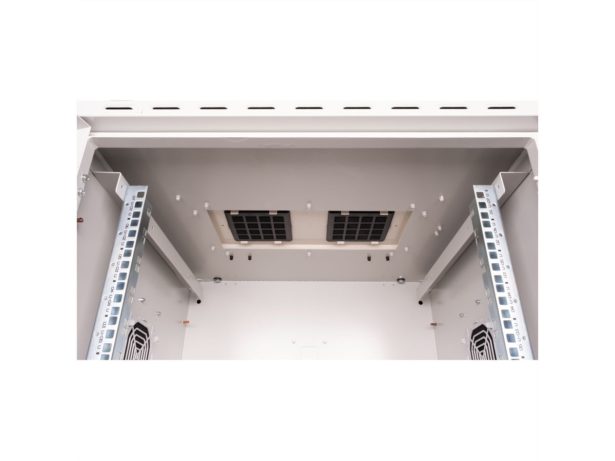 ROLINE 19-inch wall-mounted housing Pro 7 U, 600x600 WxD IP55 outdoor grey