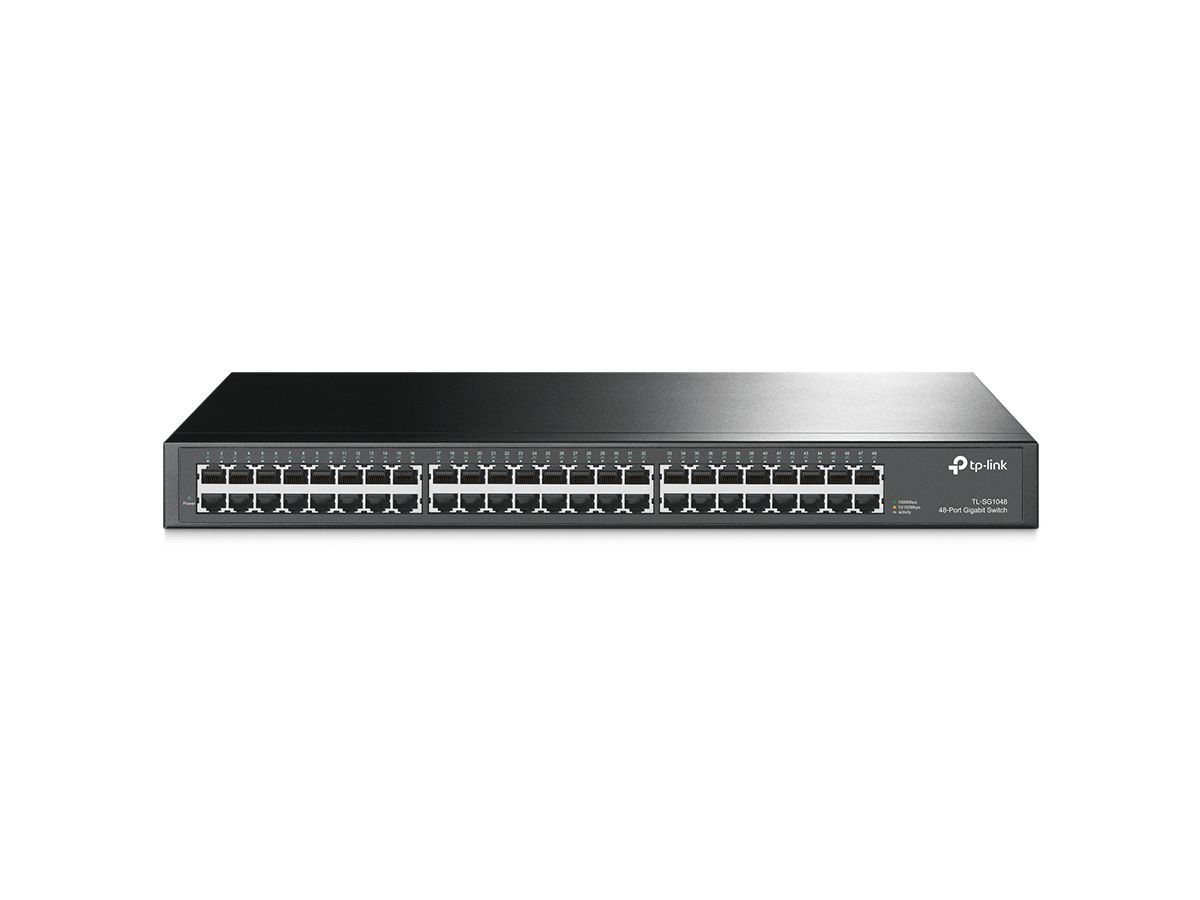 TP-Link TL-SG1048 network switch Unmanaged Gigabit Ethernet (10/100/1000) 1U Black