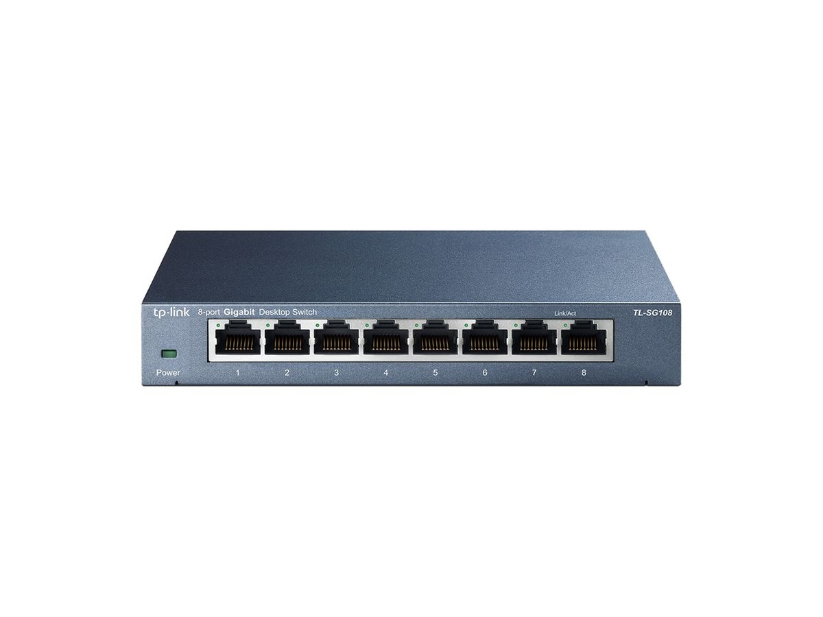 TP-Link TL-SG108 network switch Unmanaged L2 Gigabit Ethernet (10/100/1000) Black