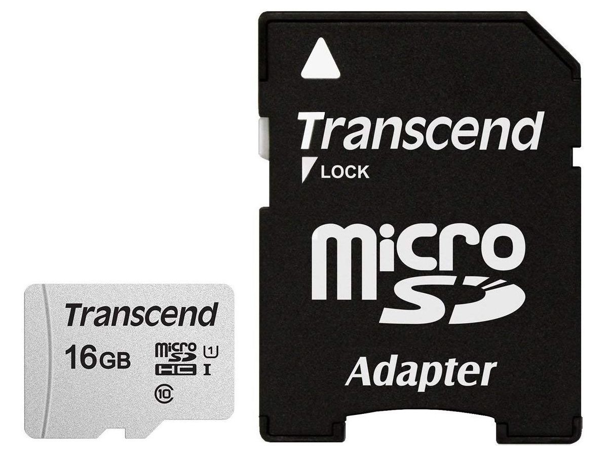 Transcend microSD Card SDHC 300S 16GB with Adapter