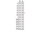 SCHROFF Stekker Type B, EN 60603, DIN 41612, Mannelijk, 64 Contacten, Soldeerpennen, 3 mm
