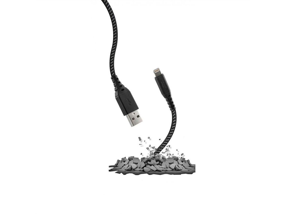 T'NB XW3M USB/Lightning Kabel, schwarz/grau, 1,5 Meter