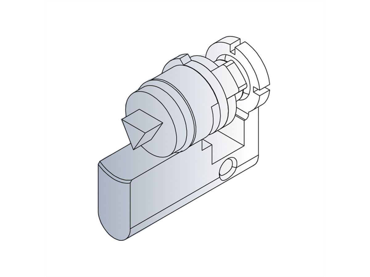 SCHROFF Novastar Lock Cylinder, Locking Insert CNOMO 6.5 mm Triangle