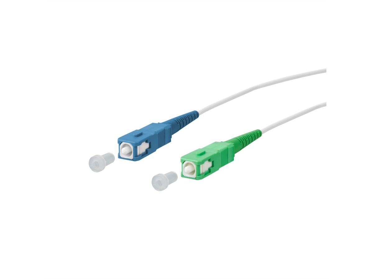 METZ CONNECT OpDAT patch cord, SC-S/SC-S APC OS2, 1 m
