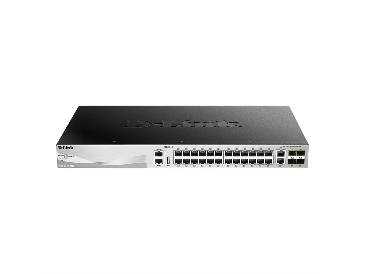 D-Link DGS-3130-30TS/E 30-poorts switch, Layer 3 Gigabit Stack (SI)