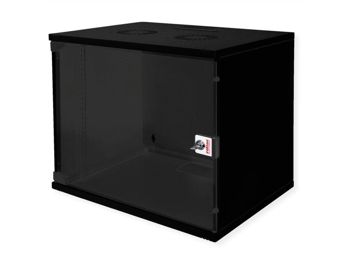 ROLINE 19-inch wall-mounted housing Basic 9 U, 540x400 BxT kit black