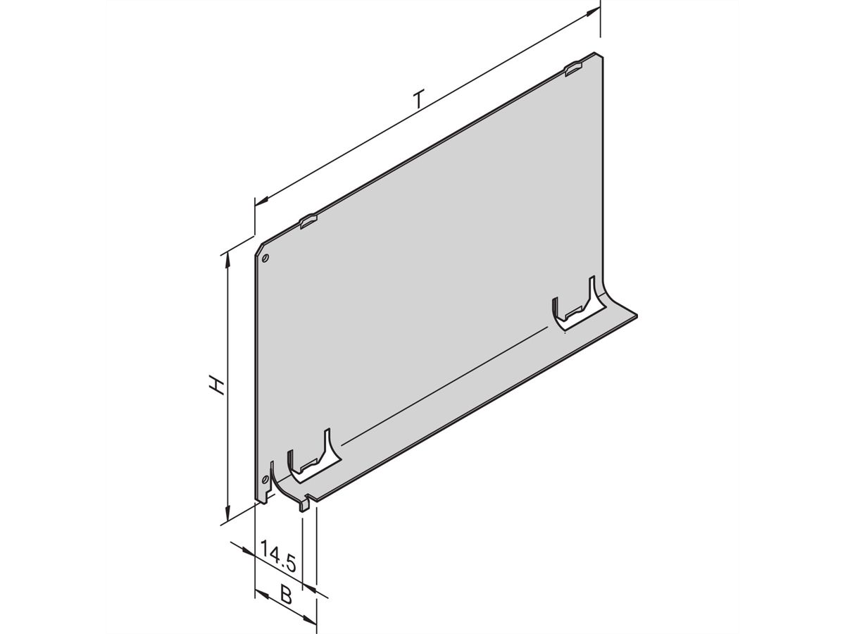 SCHROFF Air Baffle, Front Panel, Refrofit Shielding, Steel, 3 U, 4 HP, 160 mm