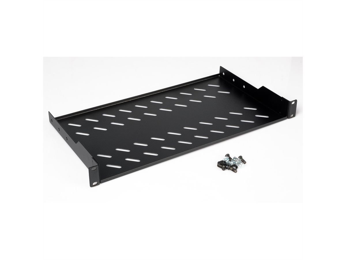 ROLINE 19-inch shelf 1 U, 250 T 15 kg black