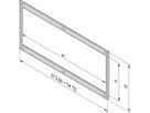 SCHROFF Front Frame, Unshielded for Horizontal Boards Mounting, 3 U, 20 HP