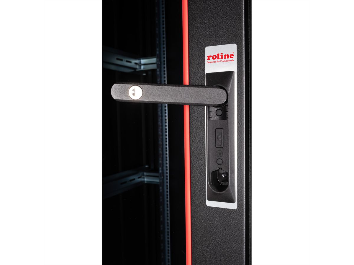 ROLINE 19-inch netwerkkast Pro 42 U , 800x1000 BxD Glazen deur zwart
