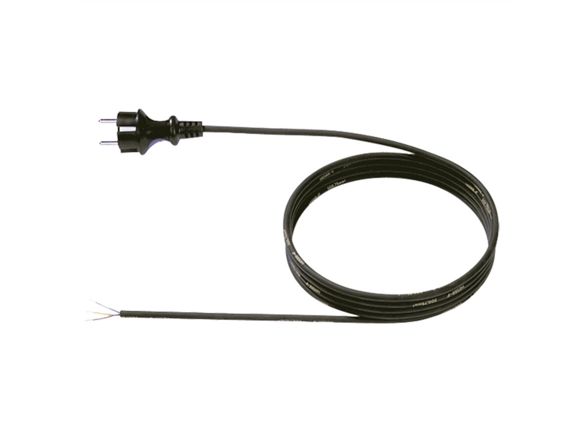 BACHMANN neoprene supply cable 2m black, H07RN-F 3G1.00 black 32/AEH