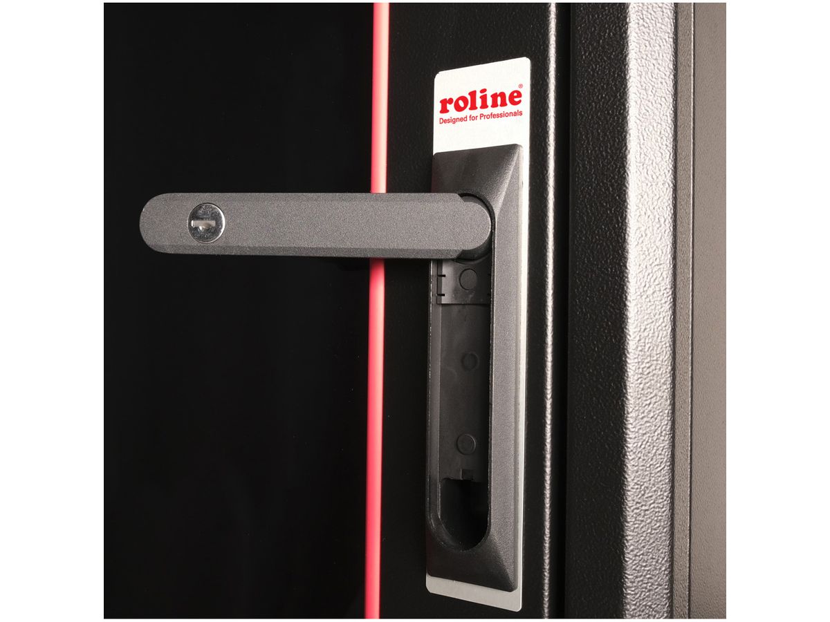 ROLINE 19-inch network cabinet Basic 32 U, 800x800 WxD Glass door black