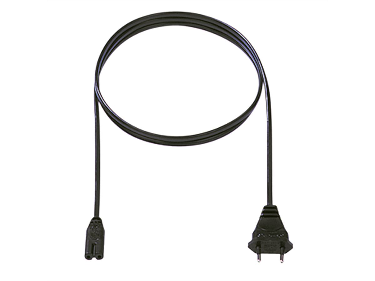 BACHMANN small belt. 2x0.75 black 1.5m, H03VVH2-F Separately packaged
