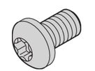 SCHROFF Panhead Screw, Torx, GND Function, Steel Zinc Plated, M4 × 6 mm, 100 Pieces